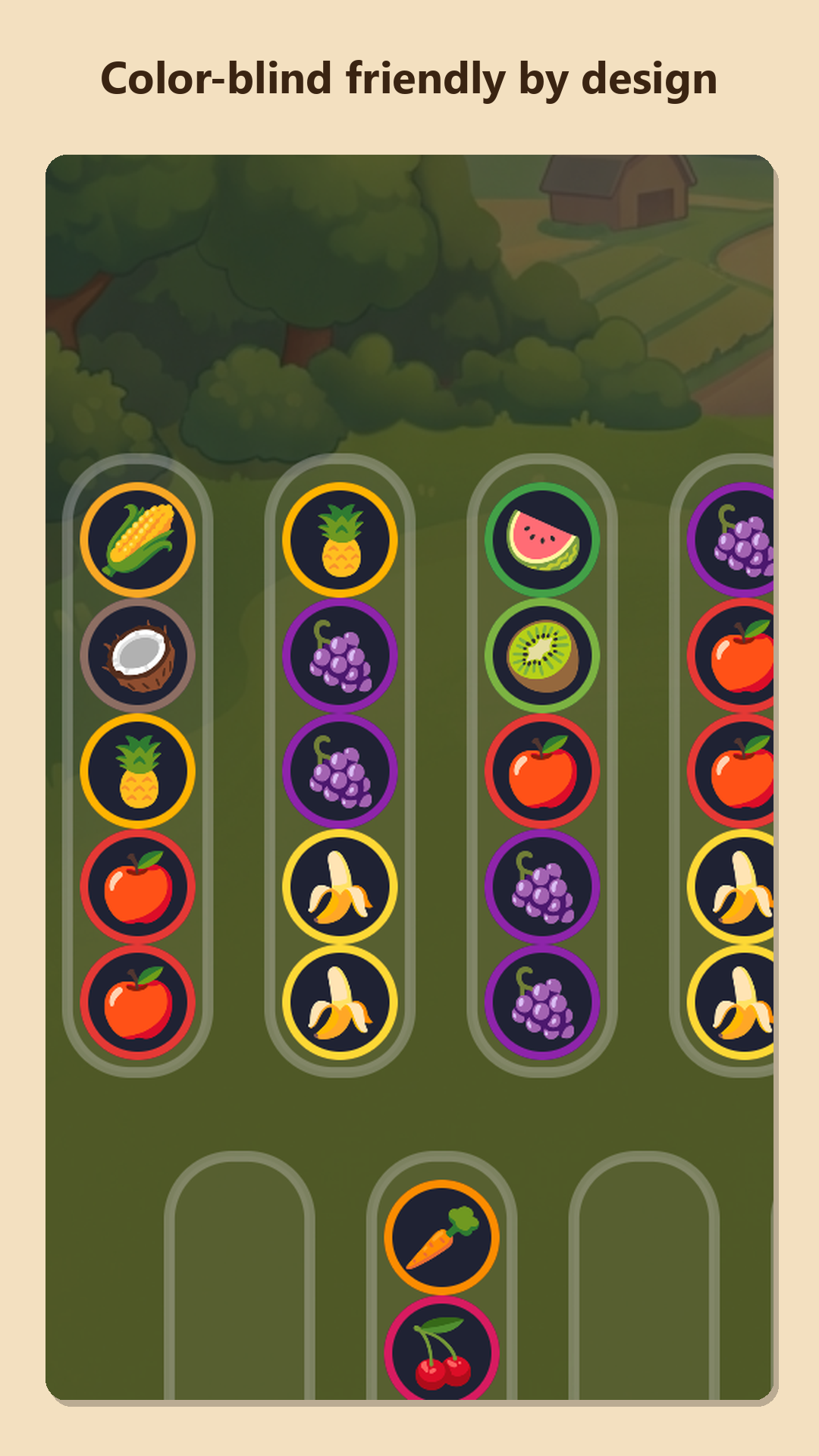 Color-blind friendly fruit